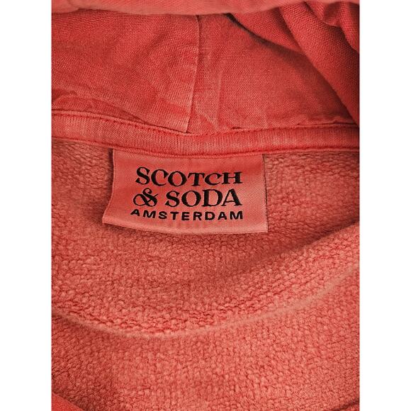 Scotch & Soda Coral Men's Hoodie Sweatshirt Chest Logo Size Small - Picture 5 of 10